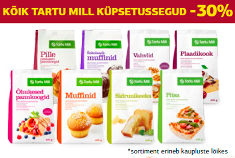 Kõik Tartu Mill küpsetussegud -30%