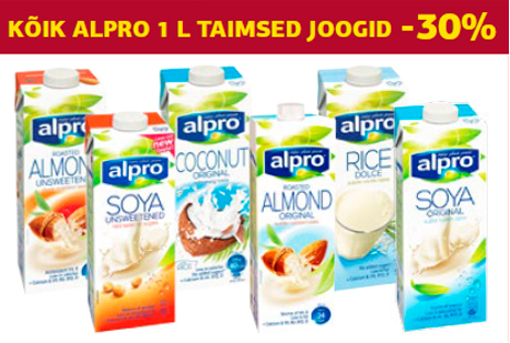 Kõik Alpro 1 L ta imsed joogid -30%