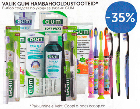 VALIK GUM HAMBAHOOLDUSTOOTEID*  -35%