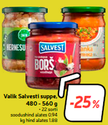 Valik Salvesti suppe, 480 - 560 g  -25%