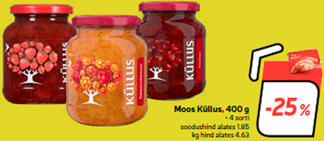 Moos Küllus, 400 g -25%