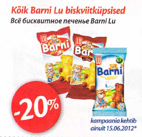 Kõik Barni Lu biskviitküpsised