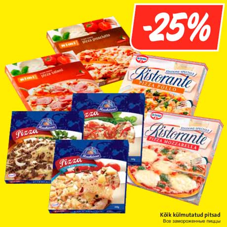 Kõik külmutatud pitsad -25%