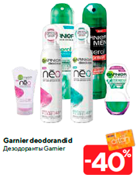 Garnier deodorandid -40%