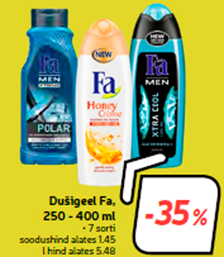 Dušigeel Fa, 250 - 400 ml -35%