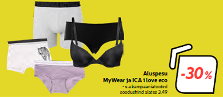 Aluspesu MyWear ja ICA i love eco -30%