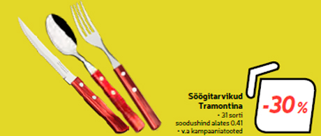 Söögitarvikud Tramontina 30%