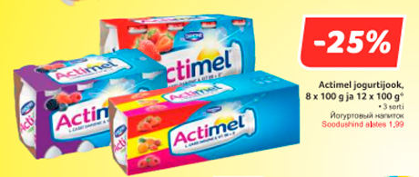 Actimel jogurtijook  -25%