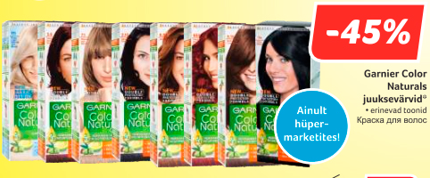 Garnier Color Naturals juuksevärvid*  -45%