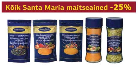 Kõik Santa Maria maitseained -25%