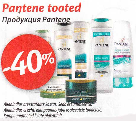 Pantene tooted -40%