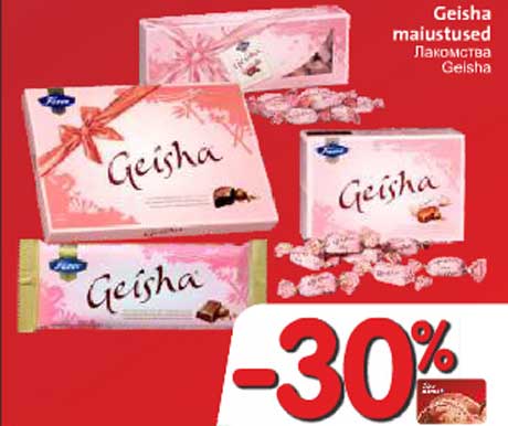 Geisha maiustused -30%