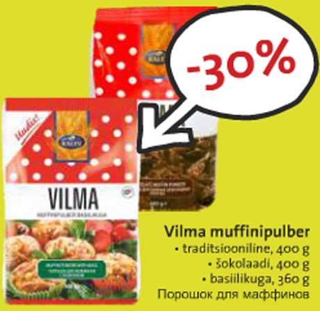 Vilma muffinipulber -30%