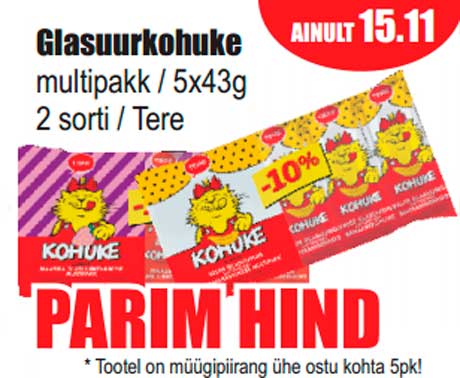 Glasuurkohuke - PARIM HIND