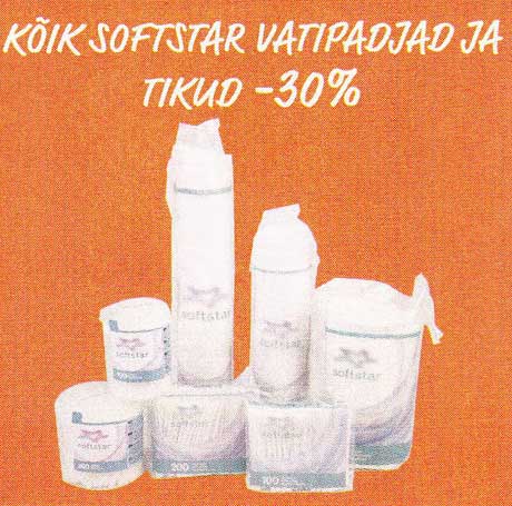 Kõik Softstar vatipadjad ja tikud -30%