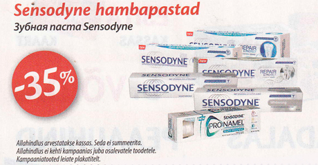 Sensodune hambapastad -35%