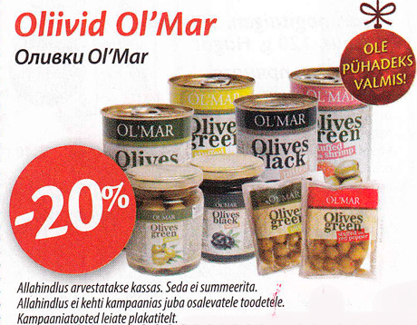 Oliivid Ol´Mar -20%