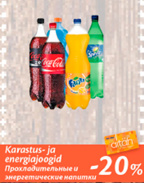 Karastus- ja energiajoogid  -20%