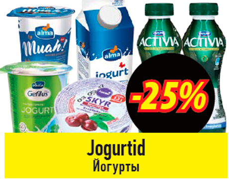 Jogurtid  -25%