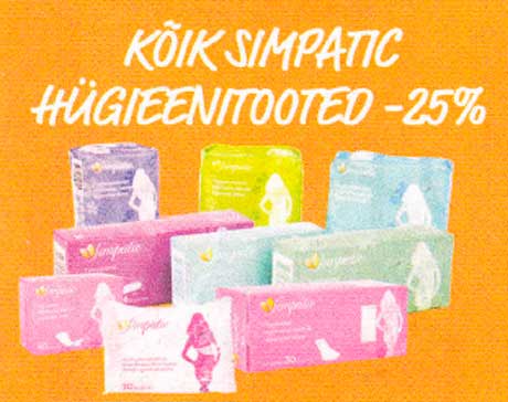 KÕIK SIMPATIC HÜGIEENITOOTED  -25%