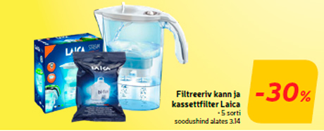 Filtreeriv kann ja kassettfilter Laica  -30%
