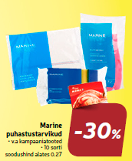 Marine puhastustarvikud  -30%

