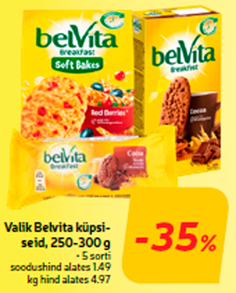 Valik Belvita küpsiseid, 250-300 g  -35%
