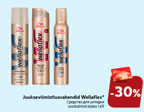 Juukseviimistlusvahendid Wellaflex*  -30%