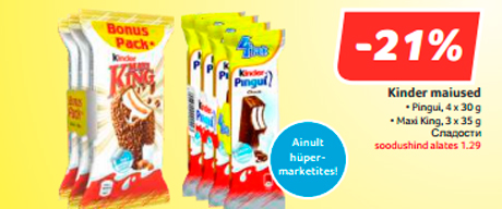 Kinder maiused  -21%