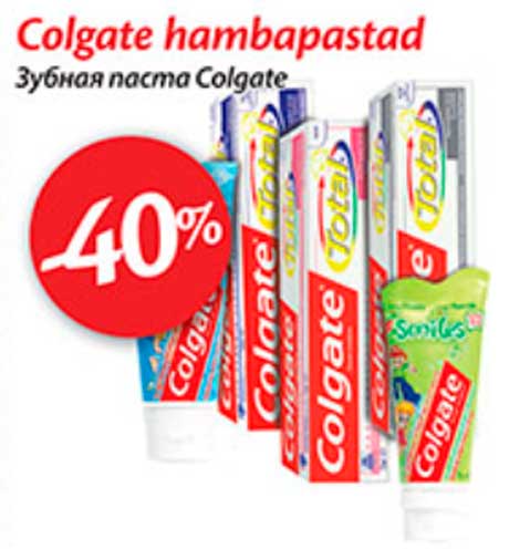 Colgate hambapastad  -40%