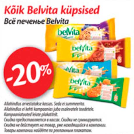 Belvita küpsised -20%