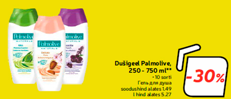 Dušigeel Palmolive, 250 - 750 ml**  -30%