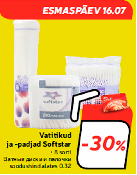 Vatitikud ja -padjad Softstar  -30%