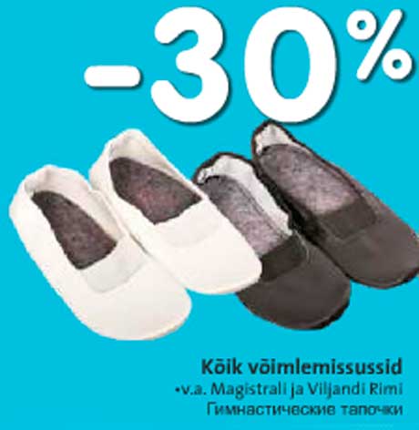 Kõik võimlemissussid -30%