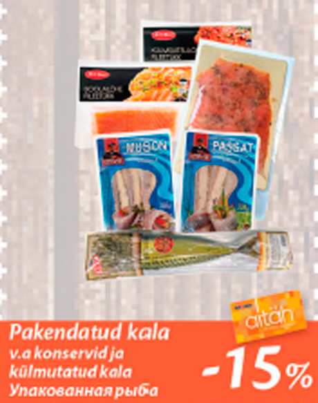 pakendatud kala  -15%