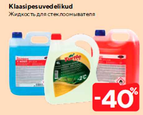 Klaasipesuvedelikud -40%