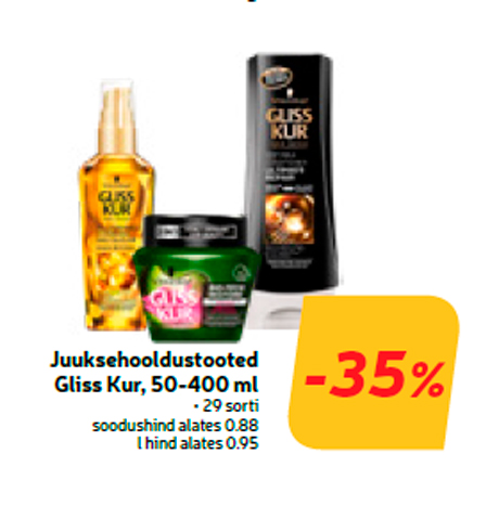 Juuksehooldustooted Gliss Kur, 50-400 ml  -35%
