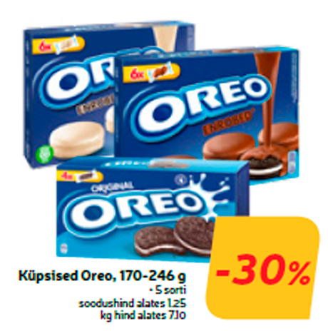 Küpsised Oreo, 170-246 g  -30%
