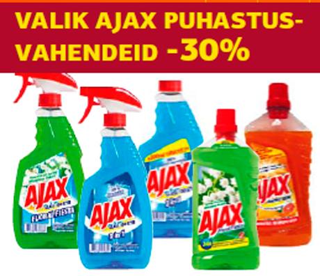 VALIK AJAX PUHASTUSVAHENDEID  -30%