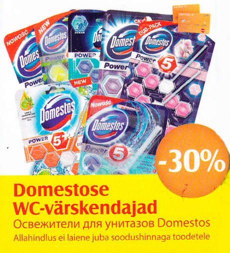 Domestos WC-värskendajad  -30%