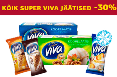 Kõik Super Viva jäätised -30%