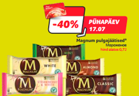 Magnum pulgajäätised*  -40%