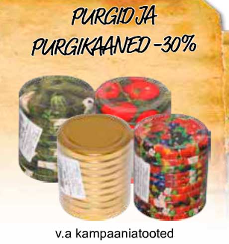 PURGID JA PURGIKAANED  -30%