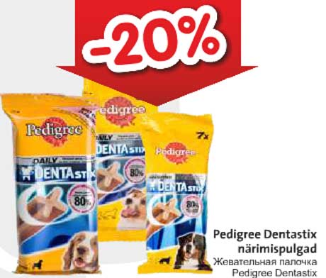 Pedigree Dentastix närimispulgad  -20%