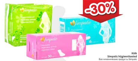 Kõik Simpatic hügieenitooted -30%