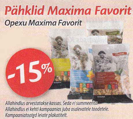 Pähklid Maxima Favorit -15%