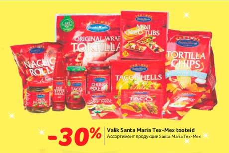 Valik Santa Maria Tex-Mex tooteid -30%