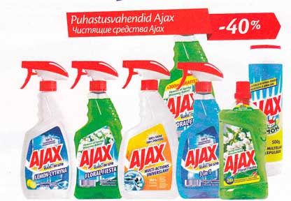 Puhastusvahendid Ajax  -40%