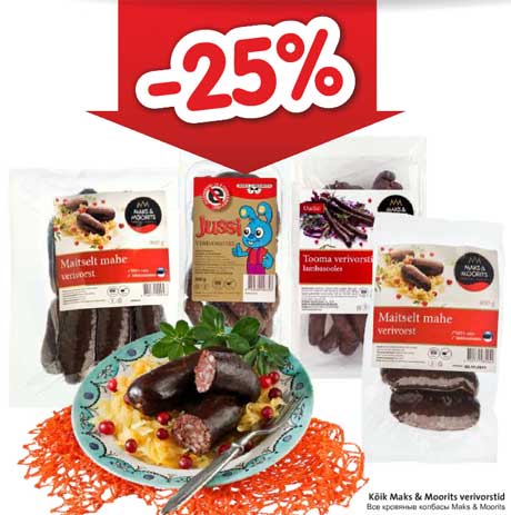 Kõik Maks & Moorits verivorstid -25%