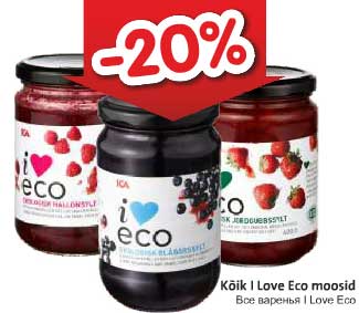 Kõik I Love Eco moosid -20%